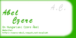 abel czere business card