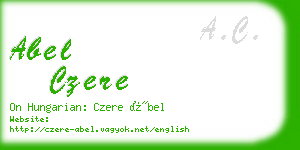 abel czere business card